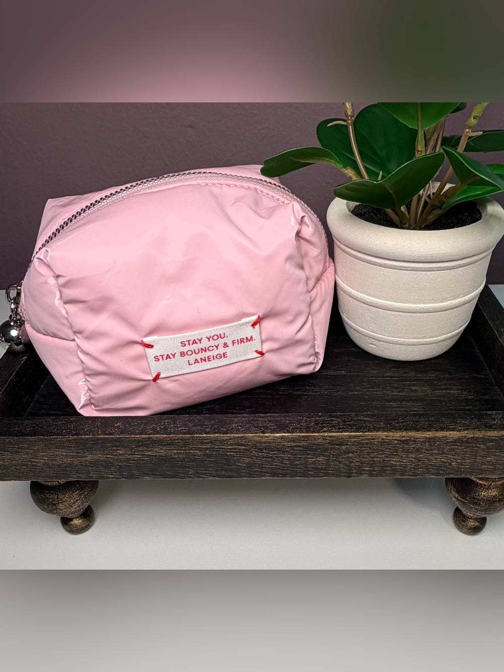 New LANEIGE Light Pink Pouch with Branded Patch